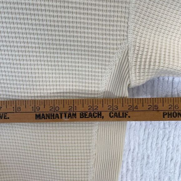 Niko And... Cream Cotton Rib Knit Long Sleeve Drop Shoulder Sweater Size Large - Picture 9 of 10